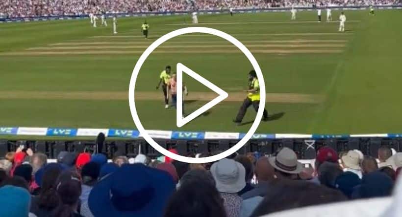 [WATCH] Unruly Pitch Invader Halts Play at Kennington Oval as Ashes Witnesses Another Disruption
